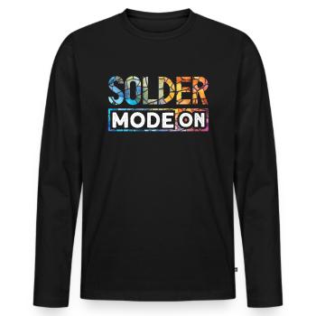 Lustiger Buntglas-künstler - Männer Premium Bio Langarmshirt - Schwarz - Vorne - Nico (187cm)