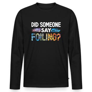 Lustiger Buntglas-künstler - Männer Premium Bio Langarmshirt - Schwarz - Vorne - Nico (187cm)