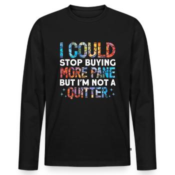 Lustiger Buntglas-künstler - Männer Premium Bio Langarmshirt - Schwarz - Vorne - Nico (187cm)