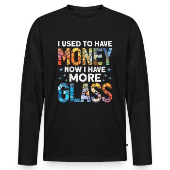Lustiger Buntglas-künstler - Männer Premium Bio Langarmshirt - Schwarz - Vorne - Nico (187cm)