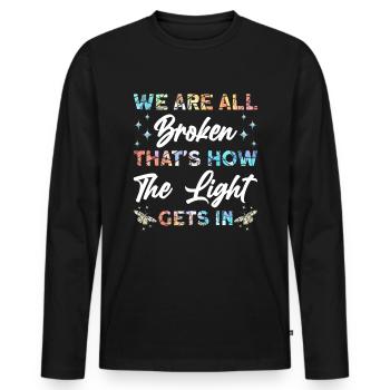 Lustiger Buntglas-künstler - Männer Premium Bio Langarmshirt - Schwarz - Vorne - Nico (187cm)