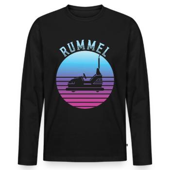 Freizeitpark Kirmes Rummel Autoscooter - Männer Premium Bio Langarmshirt - Schwarz - Vorne - Nico (187cm)