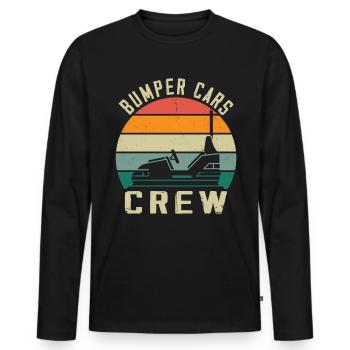 Freizeitpark Kirmes Rummel Autoscooter - Männer Premium Bio Langarmshirt - Schwarz - Vorne - Nico (187cm)