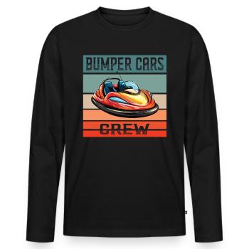 Freizeitpark Kirmes Rummel Autoscooter - Männer Premium Bio Langarmshirt - Schwarz - Vorne - Nico (187cm)