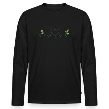 Microgreen Agriculture Gardening - Men's Premium Organic Long Sleeve Shirt - black - Front - Nico (187cm)