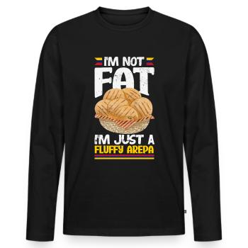 Arepas Colombien Venezuela Nourriture - T-shirt manches longues Premium bio Homme - noir - Devant - Nico (187cm)