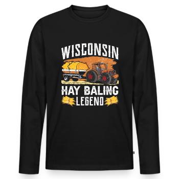 Arepas Colombien Venezuela Nourriture - T-shirt manches longues Premium bio Homme - noir - Devant - Nico (187cm)