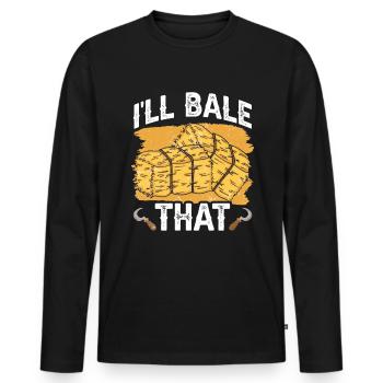Arepas Kolumbianisch Venezoela Essen - Männer Premium Bio Langarmshirt - Schwarz - Vorne - Nico (187cm)