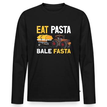 Arepas Kolumbianisch Venezoela Essen - Männer Premium Bio Langarmshirt - Schwarz - Vorne - Nico (187cm)