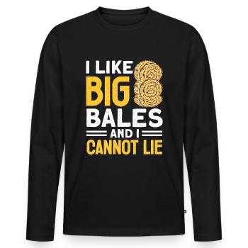 Arepas Kolumbianisch Venezoela Essen - Männer Premium Bio Langarmshirt - Schwarz - Vorne - Nico (187cm)