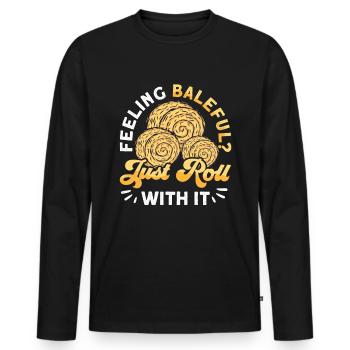 Arepas Colombien Venezuela Nourriture - T-shirt manches longues Premium bio Homme - noir - Devant - Nico (187cm)
