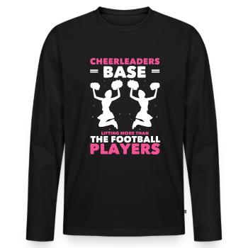 Cheerleader - Men's Premium Organic Long Sleeve Shirt - black - Front - Nico (187cm)