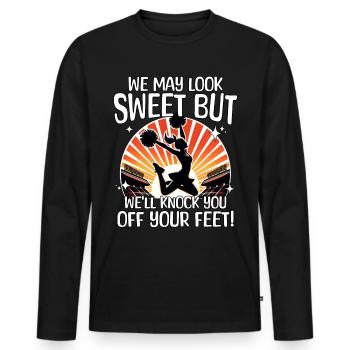 Cheerleader Cheerleading - Men's Premium Organic Long Sleeve Shirt - black - Front - Nico (187cm)