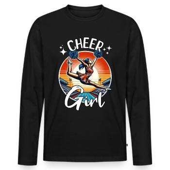 Cheerleader Mächen - Männer Premium Bio Langarmshirt - Schwarz - Vorne - Nico (187cm)