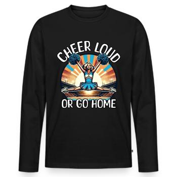 Cheerleader Geschenk - Männer Premium Bio Langarmshirt - Schwarz - Vorne - Nico (187cm)