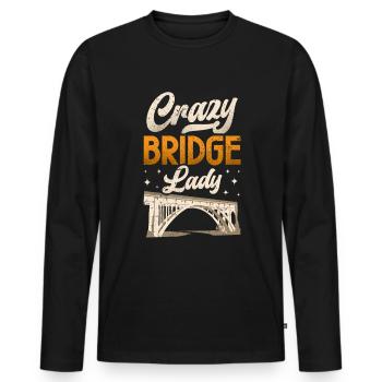 Bridge Construction and Bridge Engineer - Men's Premium Organic Long Sleeve Shirt - black - Front - Nico (187cm)