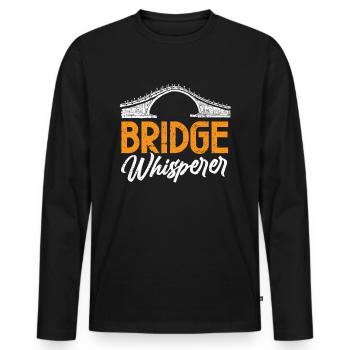 Bridge Construction and Bridge Engineer - Men's Premium Organic Long Sleeve Shirt - black - Front - Nico (187cm)
