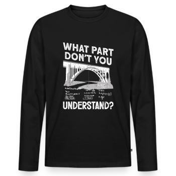 Bridge Construction and Bridge Engineer - Men's Premium Organic Long Sleeve Shirt - black - Front - Nico (187cm)