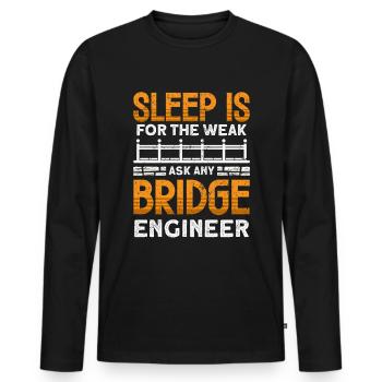 Bridge Construction and Bridge Engineer - Men's Premium Organic Long Sleeve Shirt - black - Front - Nico (187cm)
