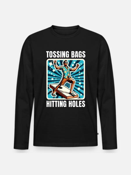 Beanbag - Men's Premium Organic Long Sleeve Shirt - black