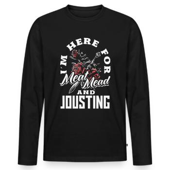 Festival de l’épée médiévale - T-shirt manches longues Premium bio Homme - noir - Devant - Nico (187cm)