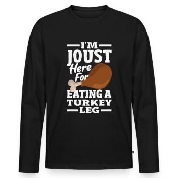 Festival de l’épée médiévale - T-shirt manches longues Premium bio Homme - noir - Devant - Nico (187cm)