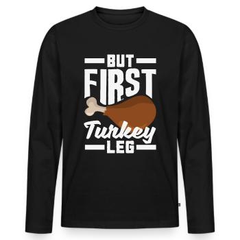 Festival de l’épée médiévale - T-shirt manches longues Premium bio Homme - noir - Devant - Nico (187cm)