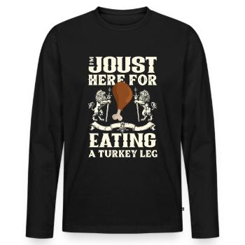 Festival de l’épée médiévale - T-shirt manches longues Premium bio Homme - noir - Devant - Nico (187cm)