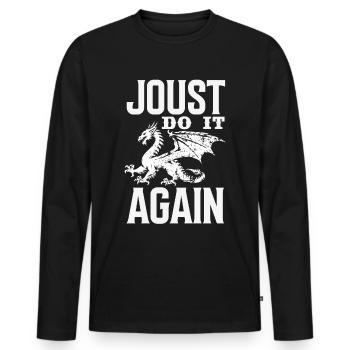 Festival de l’épée médiévale - T-shirt manches longues Premium bio Homme - noir - Devant - Nico (187cm)