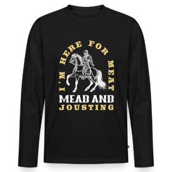 Festival de l’épée médiévale - T-shirt manches longues Premium bio Homme - noir - Devant - Nico (187cm)
