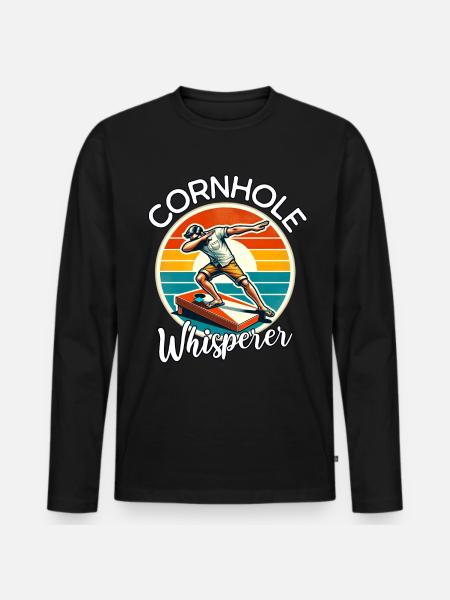 Cornhole - T-shirt manches longues Premium bio Homme - noir