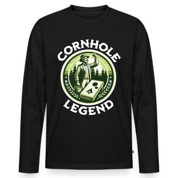 Cornhole Beanbag Blind Hole - Men's Premium Organic Long Sleeve Shirt - black - Front - Nico (187cm)