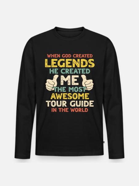 Guide - T-shirt manches longues Premium bio Homme - noir