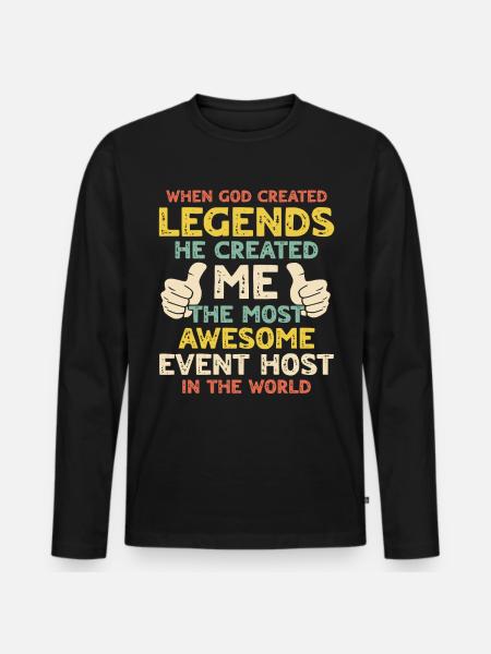 Event Host - Men's Premium Organic Long Sleeve Shirt - black