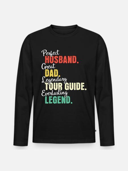 Tour Guide Dad - Men's Premium Organic Long Sleeve Shirt - black