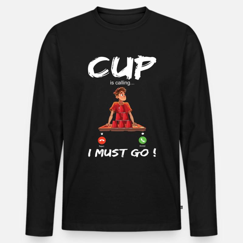 Stacking Cups Speed Stacker - Men's Premium Organic Long Sleeve Shirt - black