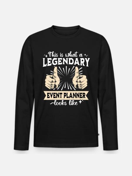 Legendary Event Planner - Men's Premium Organic Long Sleeve Shirt - black
