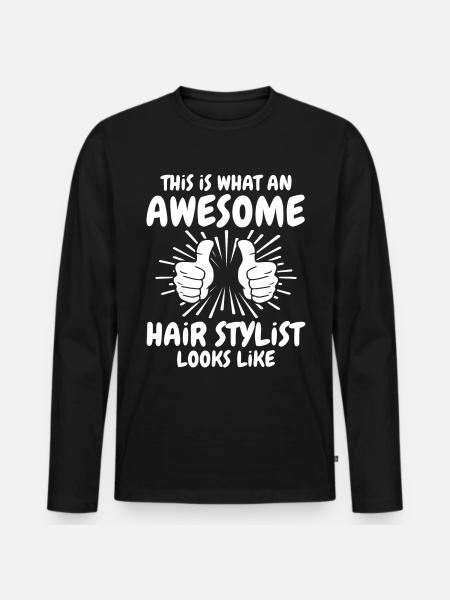 Coiffeur - T-shirt manches longues Premium bio Homme - noir