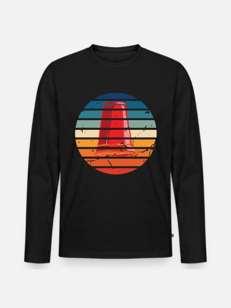 Stacking Cups Speed Stacker - Men's Premium Organic Long Sleeve Shirt - black