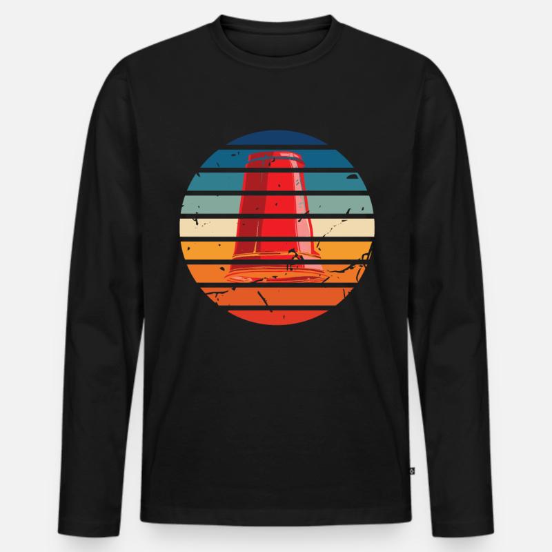Stacking Cups Speed Stacker - Men's Premium Organic Long Sleeve Shirt - black