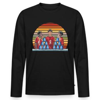 Empilage de gobelets Speed Stacker - T-shirt manches longues Premium bio Homme - noir - Devant - Nico (187cm)