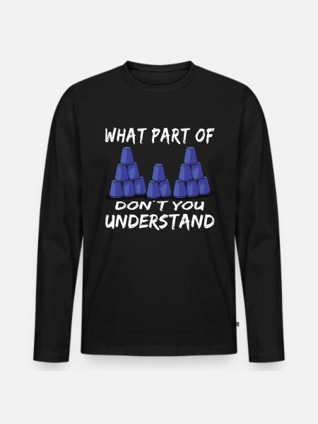 Stacking Cups Speed Stacker - Men's Premium Organic Long Sleeve Shirt - black