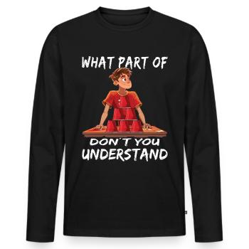 Stapeln Von Bechern Speed Stacker - Männer Premium Bio Langarmshirt - Schwarz - Vorne - Nico (187cm)