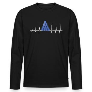 Stapeln Von Bechern Speed Stacker - Männer Premium Bio Langarmshirt - Schwarz - Vorne - Nico (187cm)