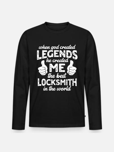 Best Locksmith Legend - Men's Premium Organic Long Sleeve Shirt - black