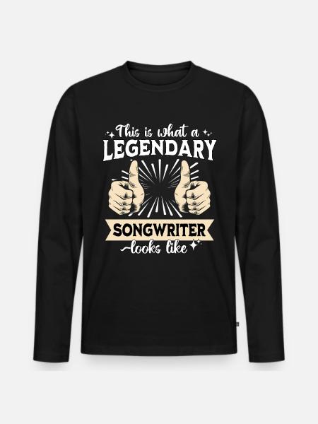 Legendary Songwriter - Men's Premium Organic Long Sleeve Shirt - black