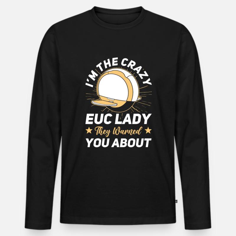 Euc E-monocycle Monocycle Électrique - T-shirt manches longues Premium bio Homme - noir
