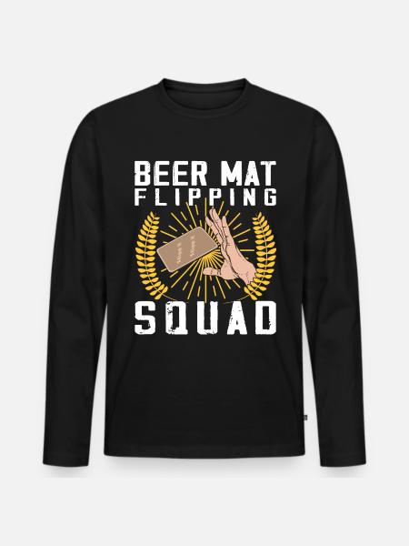 Coasters Flip Game Beer - Men's Premium Organic Long Sleeve Shirt - black