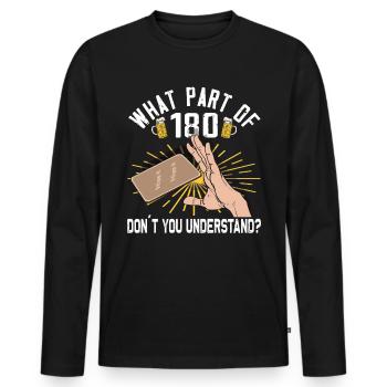 Bierdeckel Umdrehen Spiel Bier - Männer Premium Bio Langarmshirt - Schwarz - Vorne - Nico (187cm)