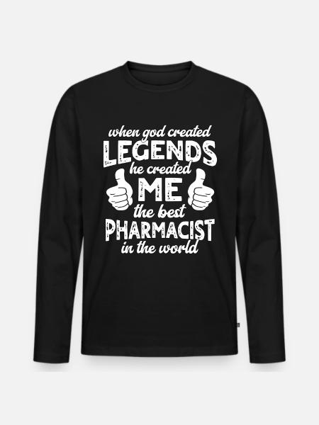 Best Pharmacist Legend - Men's Premium Organic Long Sleeve Shirt - black